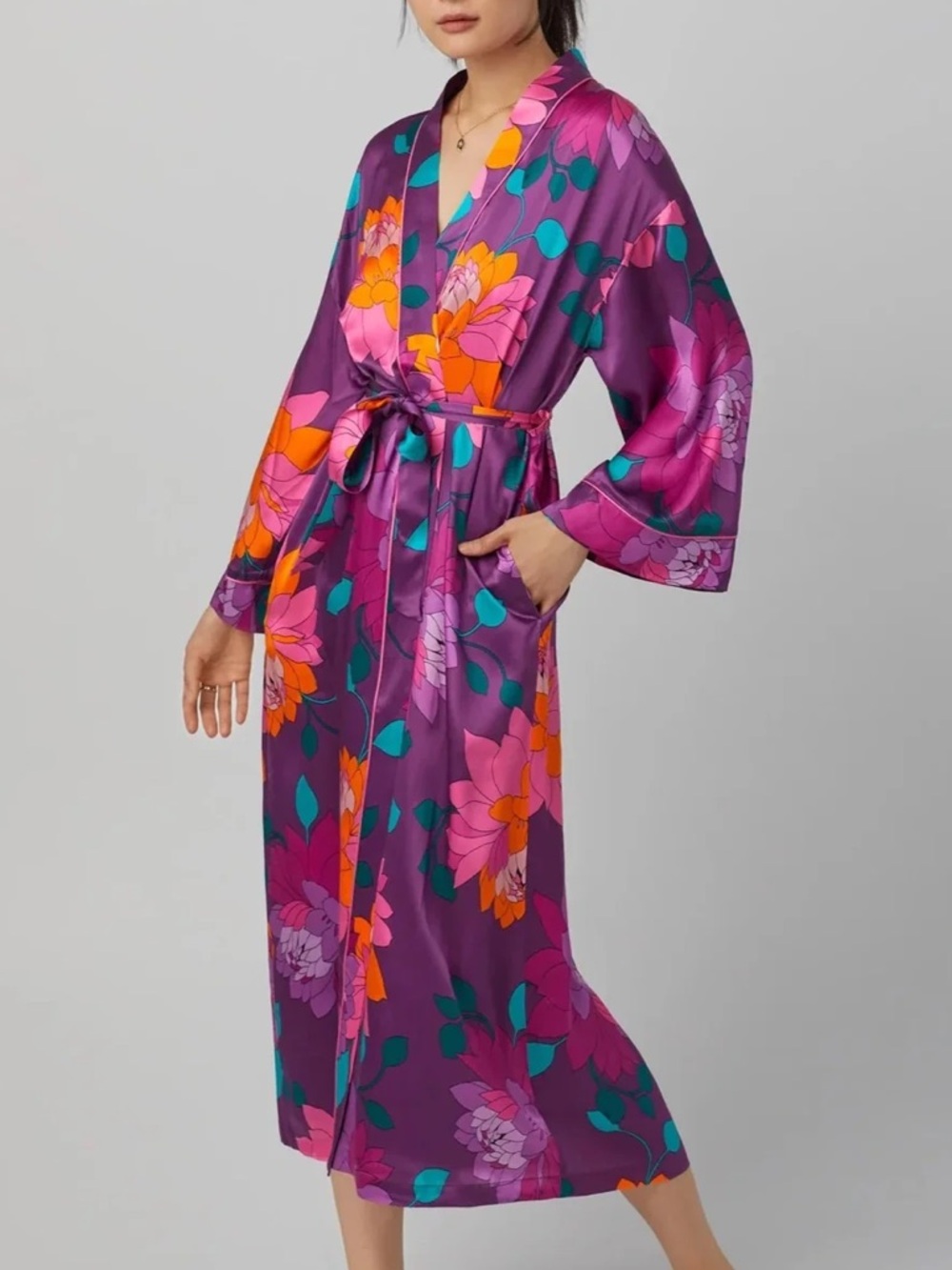 TRINA TURK x BEDHEAD WASHABLE SILK ROBE